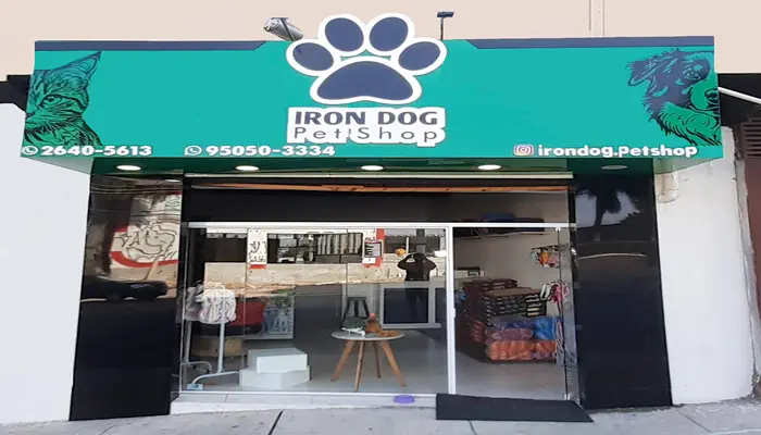 nova fachada do pet shop iron dog